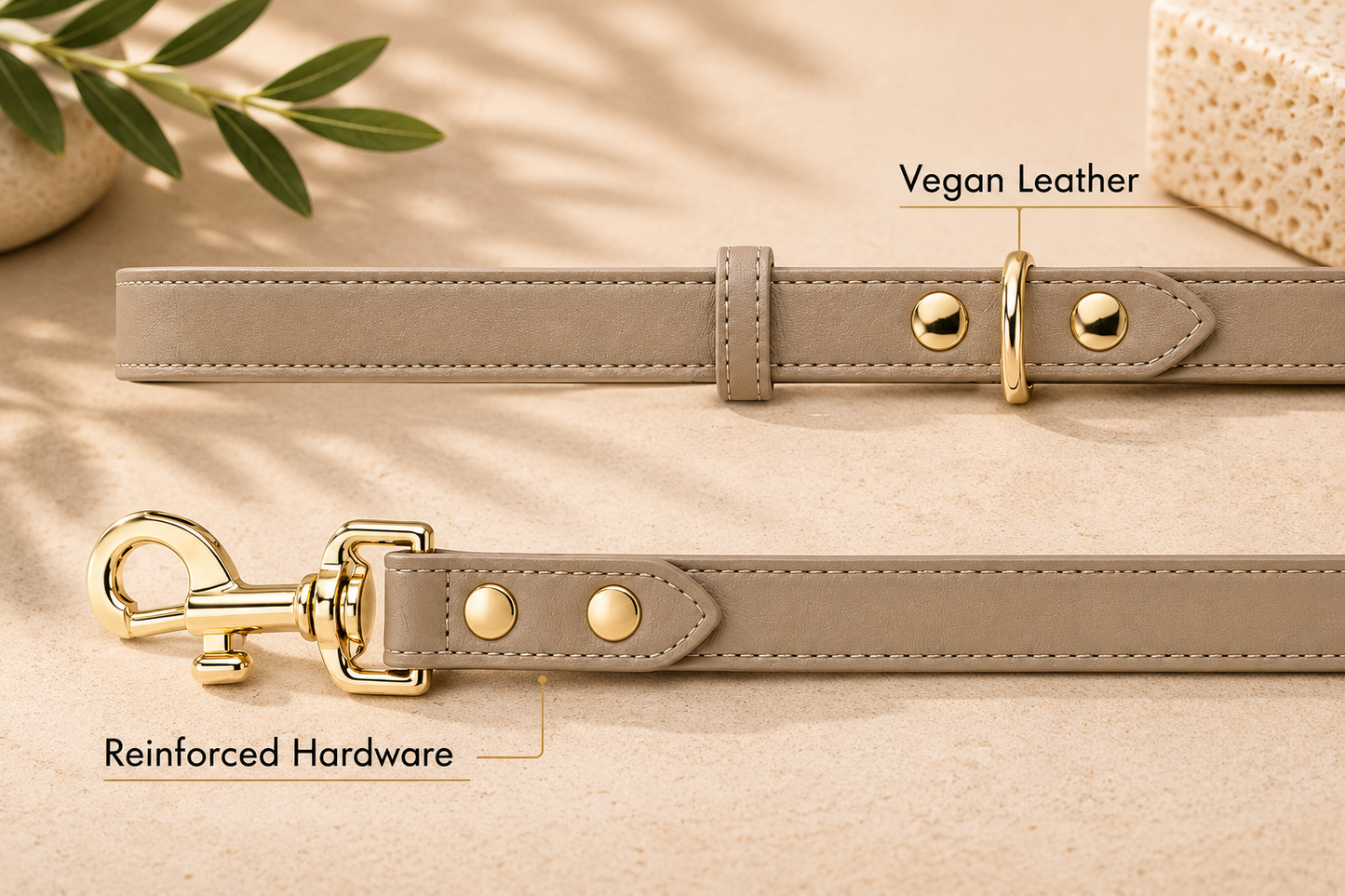 Braxton Vegan Leather Dog Leash by Nina Woof