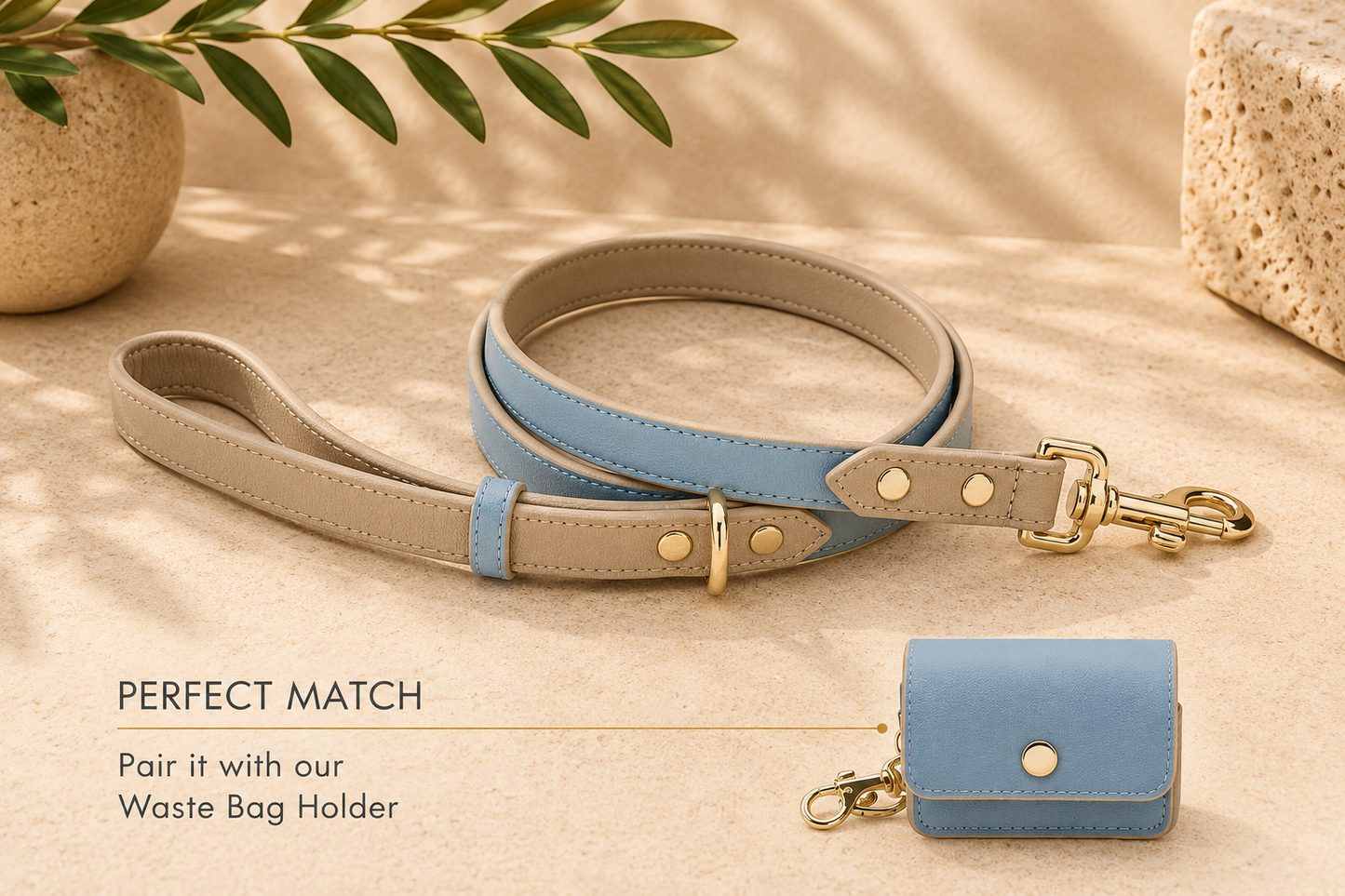 Braxton Vegan Leather Dog Leash by Nina Woof