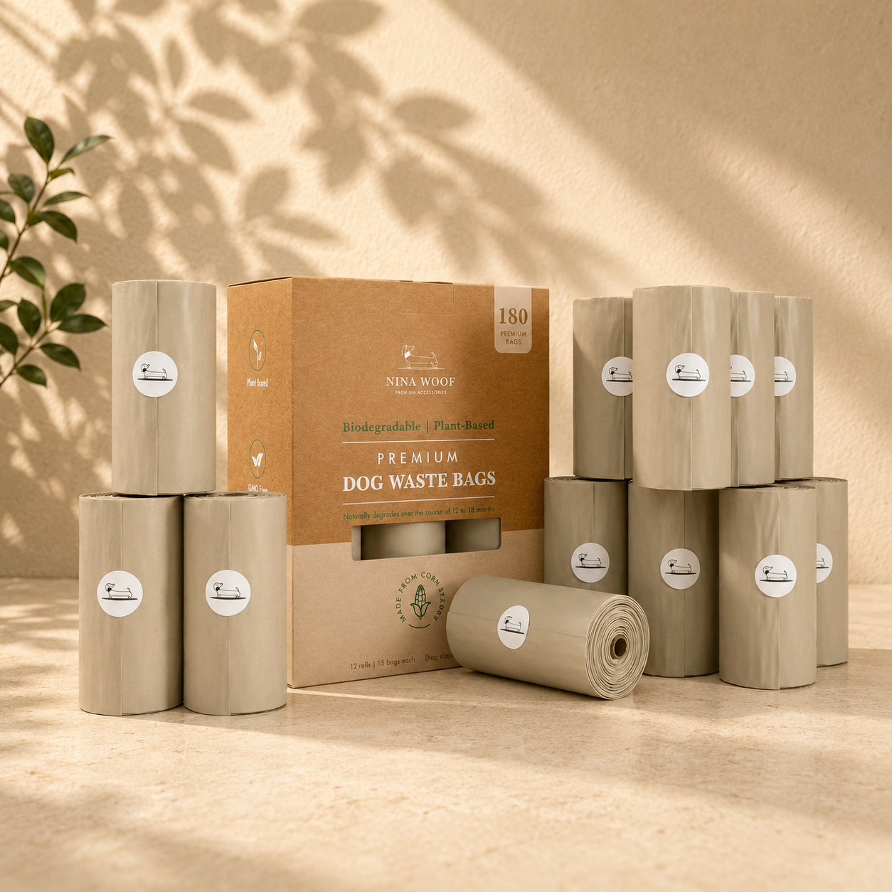 Braxton Biodegradable Waste Bags by Nina Woof