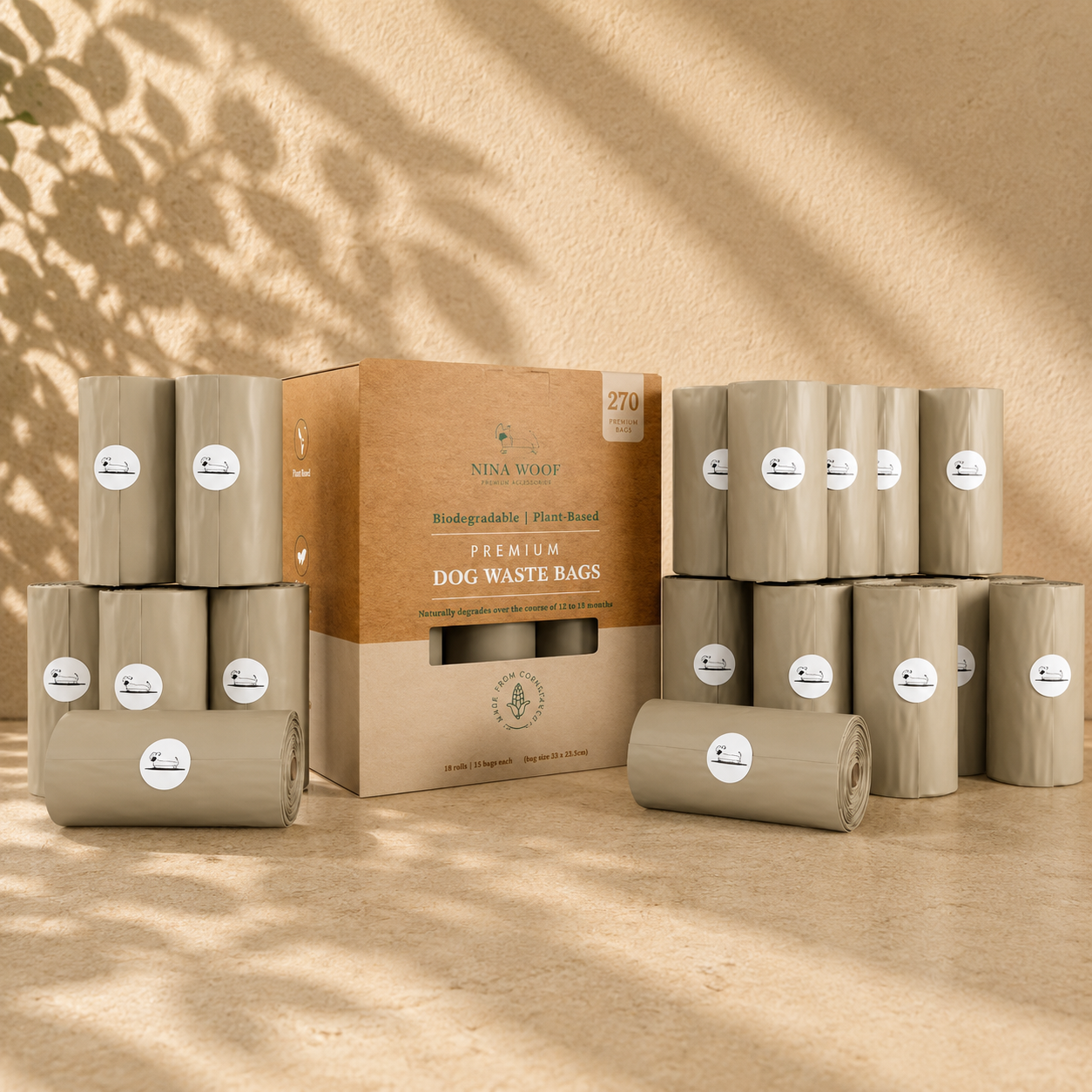 Braxton Biodegradable Waste Bags by Nina Woof