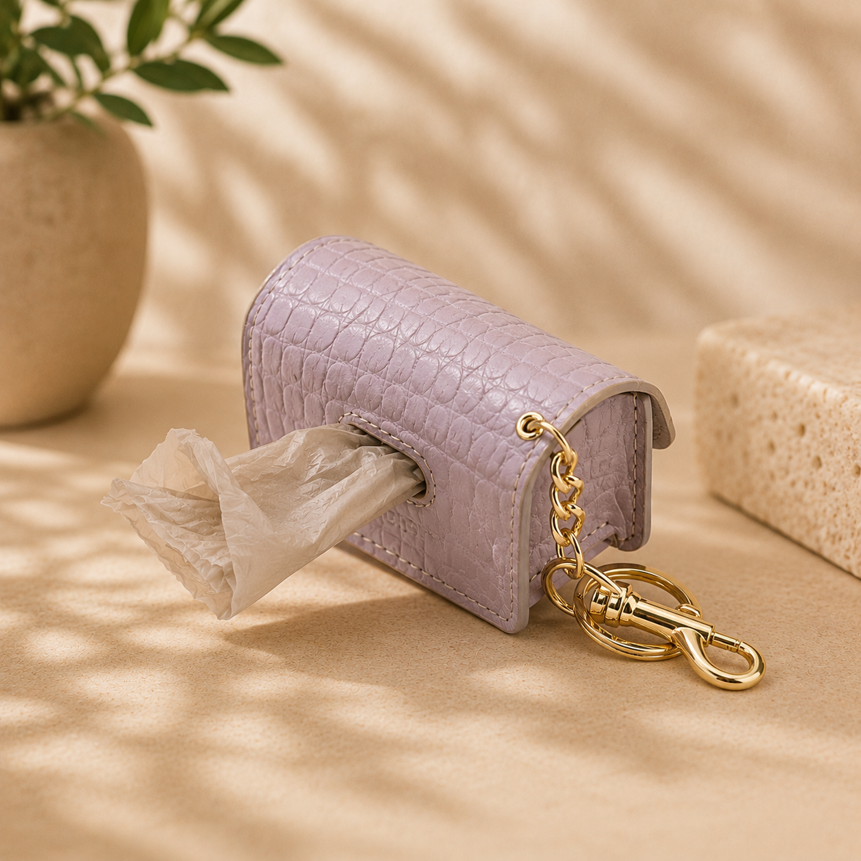 Braxton Vegan Leather Waste Bag Holder by Nina Woof