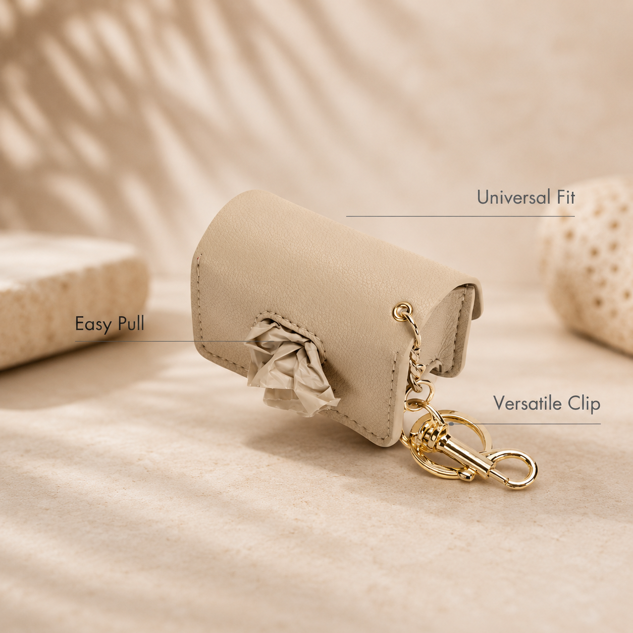 Braxton Vegan Leather Waste Bag Holder by Nina Woof