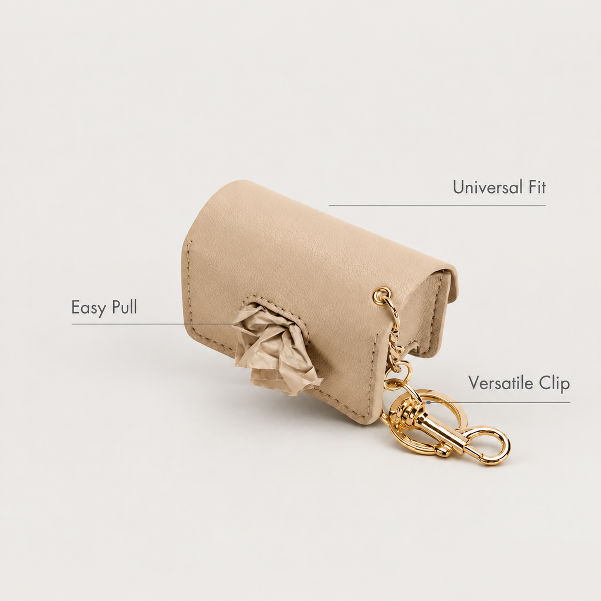 Waste Bag Holder features view on a pale warm-gray background