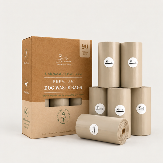 90 bag refill pack on a pale neutral background
